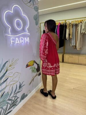 VESTIDO CURTO OMBRO SÓ RELICARIO TROPICAL - Imagem 2