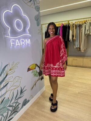 VESTIDO CURTO OMBRO SÓ RELICARIO TROPICAL