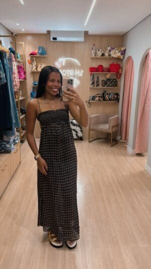 VESTIDO MIDI GGT ESTAMPA LUAR