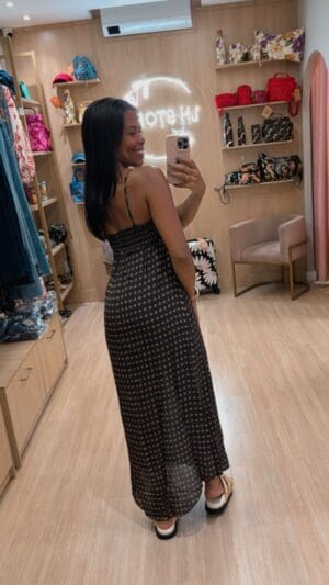 VESTIDO MIDI GGT ESTAMPA LUAR - Imagem 2