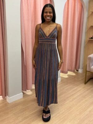 VESTIDO TRICOT LISTRAS - Imagem 3