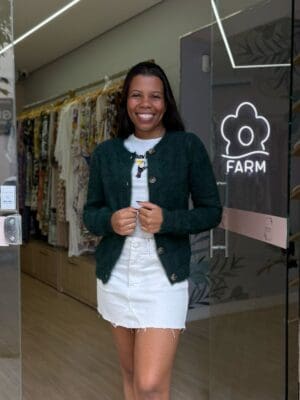 CARDIGAN PELINHO CURTO COM BOLSO - Imagem 2