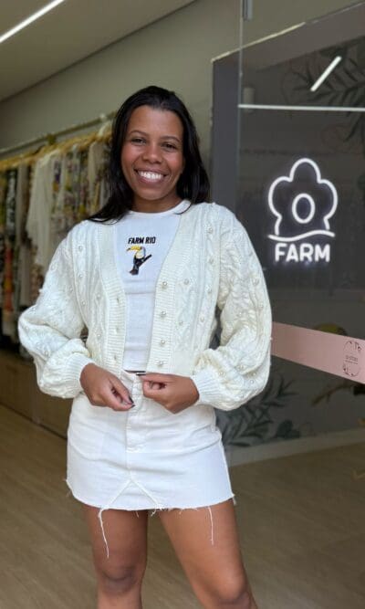 CARDIGAN TRICOT BORDADO PÉROLA