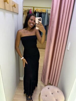 VESTIDO TRICOT SEM ALÇA