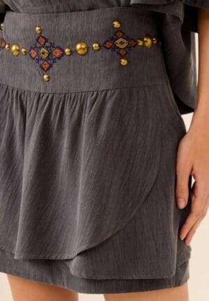 SAIA CURTA PALA BORDADO - Imagem 2