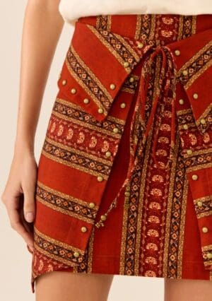 SAIA CURTA ESTAMPA BOTTEH - Imagem 3