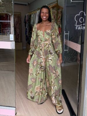 MACACÃO FLORAL DELHI MANGA - Imagem 2