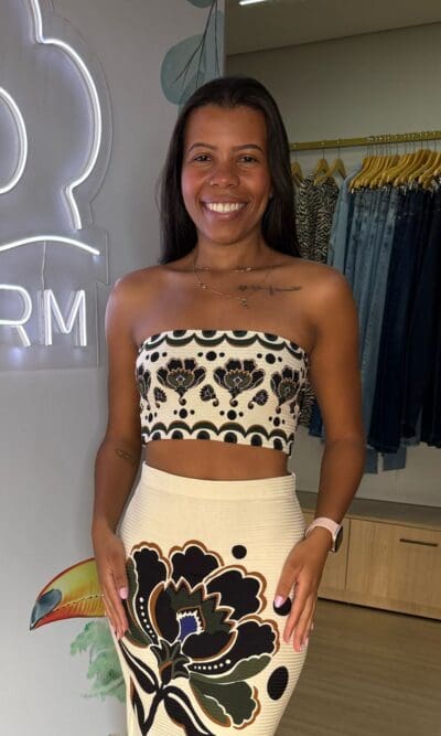 TOP RETO FLORAL ARABESQUE