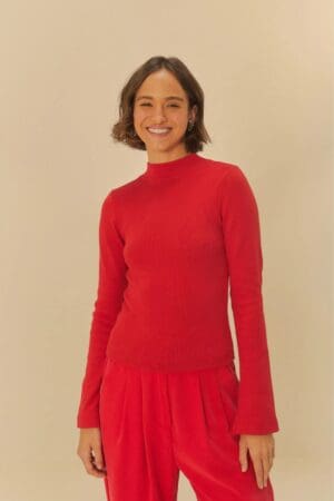 BLUSA RIB MANGA LONGA