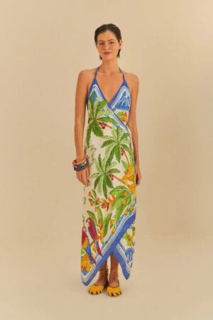 VESTIDO MIDI CACHECOEUR DESTINO TROPICAL