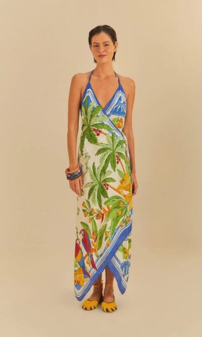 VESTIDO MIDI CACHECOEUR DESTINO TROPICAL