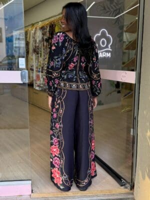 CALÇA PANTALONA FLORAL BELLE - Imagem 2