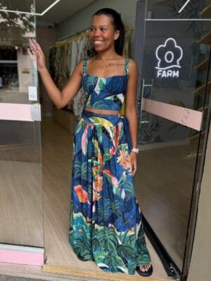 CALÇA RIO DE MOSAICO