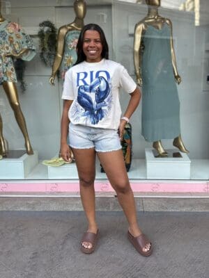 SHORT JEANS LISTRADO MARIA FILÓ