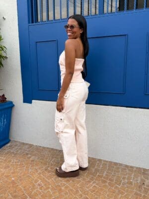 TOP BARRA ASSIMÉTRICA PEACH - Imagem 2