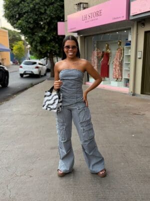 CALÇA CARGO UTILITY GRAY ESTONADO